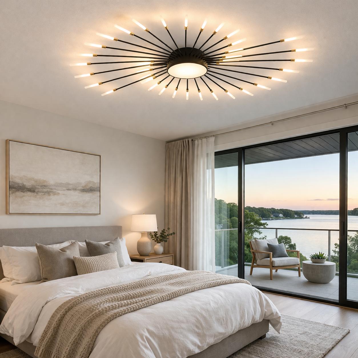 Design Plafondlamp Voor Woonkamer Met Moderne Lichtstructuur