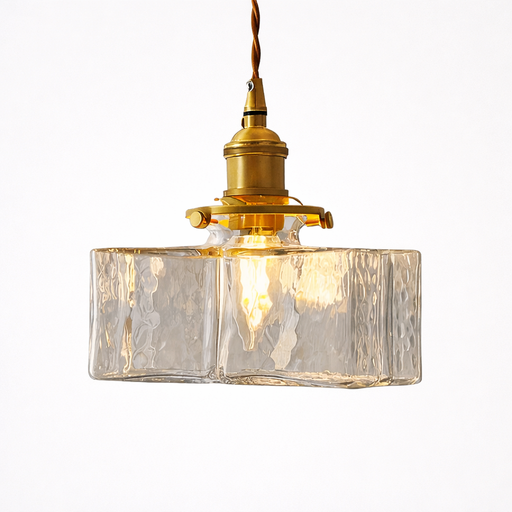 Retro Glazen Hanglamp Met Moderne Vorm