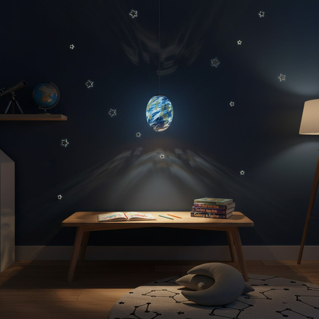 Milky Way Galaxy Pendant Lamp - Study Room Setting