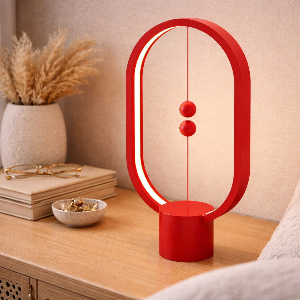 Ellipsenförmige Tischlampe mit magnetischem Schaltbalanceregler