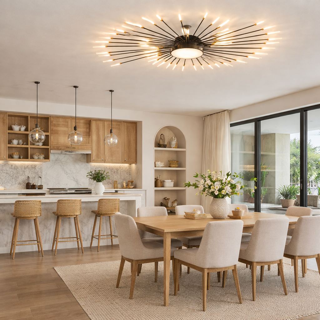 Design Plafondlamp Voor Woonkamer Met Moderne Lichtstructuur