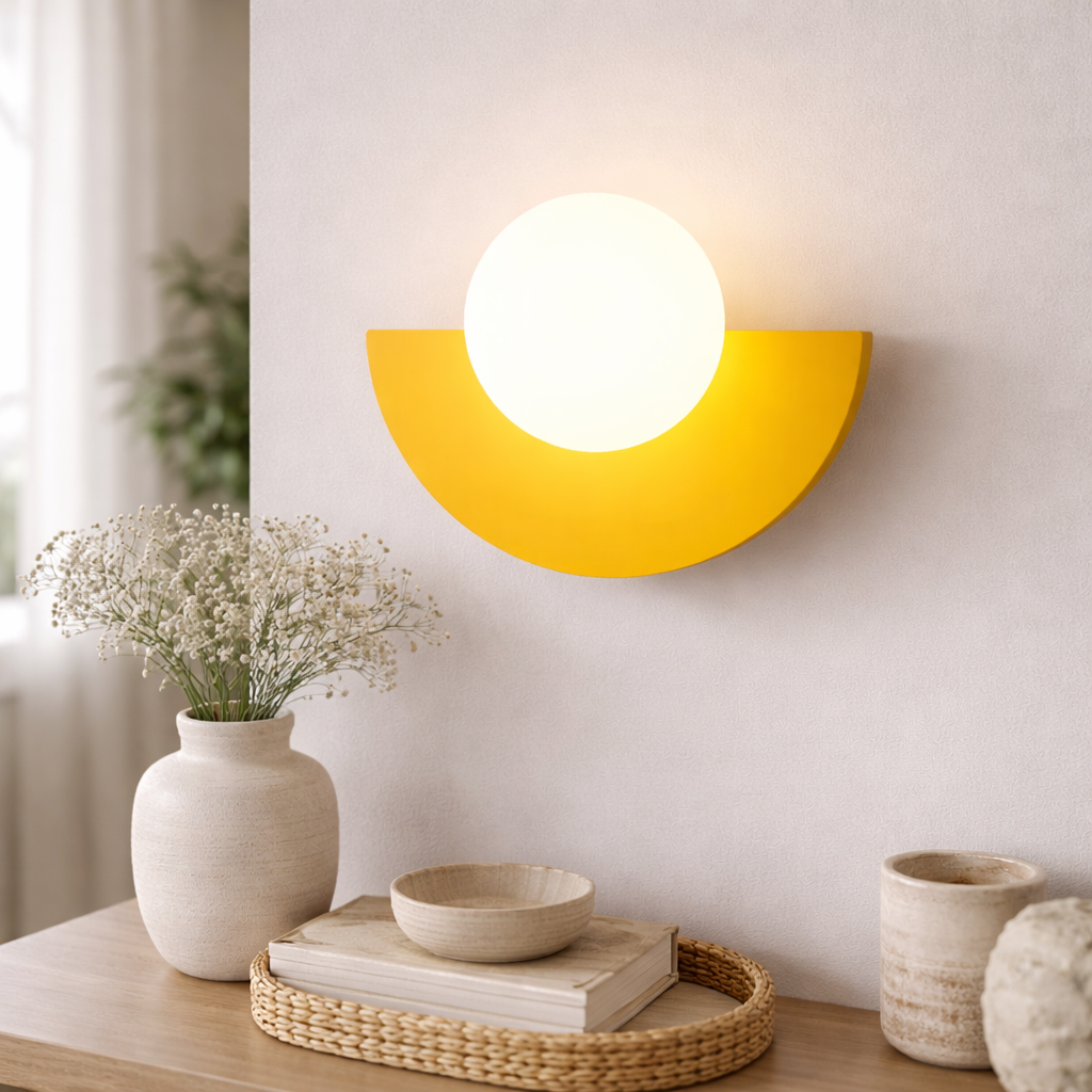 Applique murale demi-ronde au style nordique