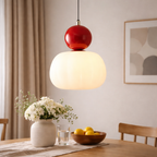 Art Deco Hangverlichting in Crèmetint