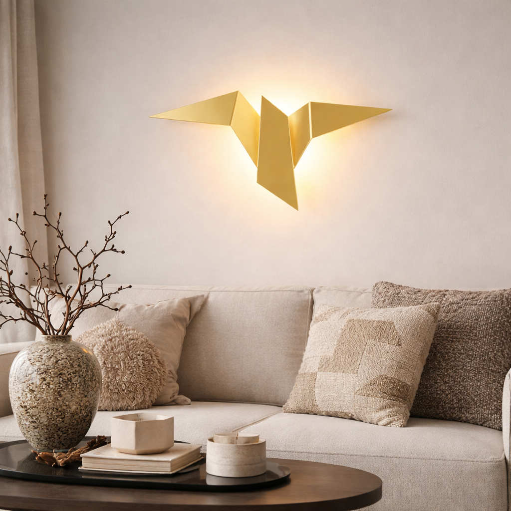 Wandlamp Met Vogelvorm En Decoratieve Lichtuitstraling